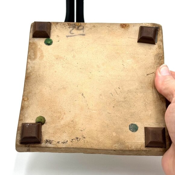 Vintage tile trivet Italian? Italy made? Think rubber feet - Picture 8 of 9